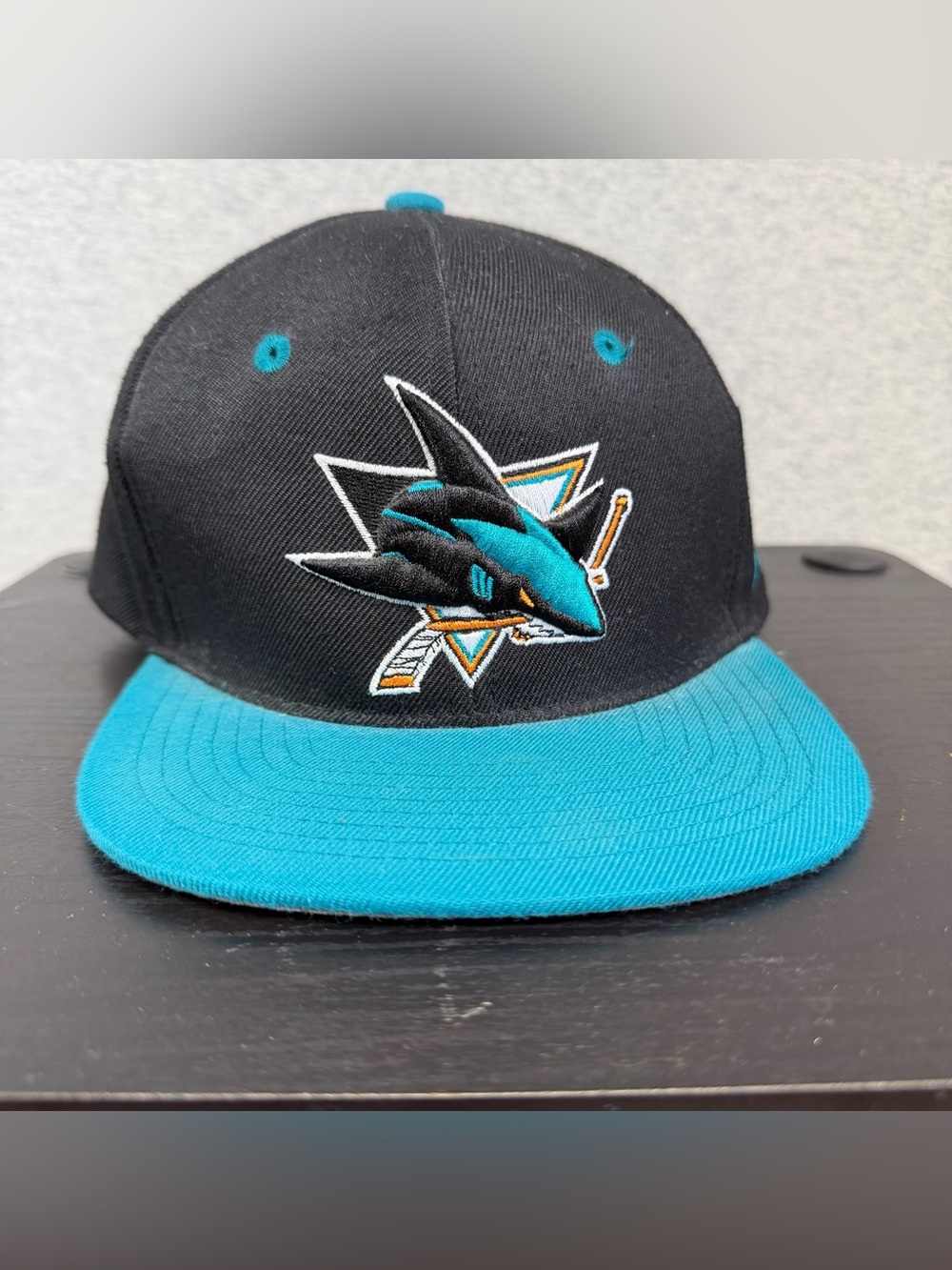 San Jose Sharks NHL Teal & Black Snapback Hat Zephyr Youth Adult Small